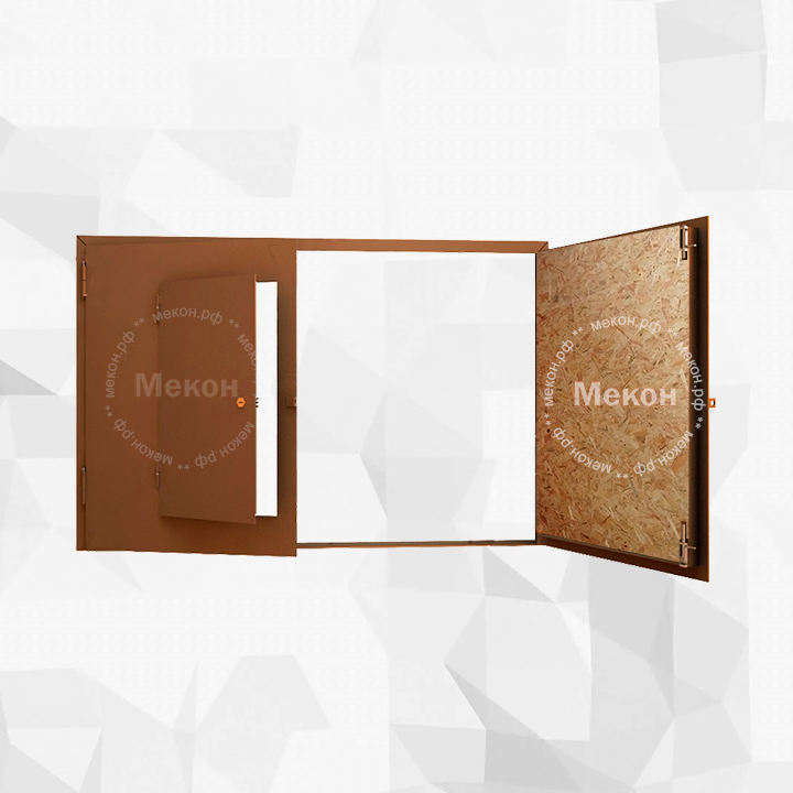 Утепленные распашные ворота с калиткой